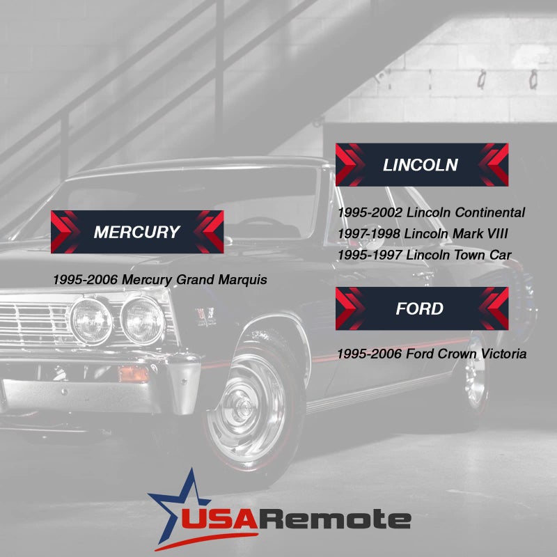 USARemote جهاز تحكم عن بُعد لفتح السيارة بدون مفتاح يناسب فورد كراون فيكتوريا / لينكولن كونتيننتال مارك الثامن تاون كار / ميركوري غراند ماركيز (CWTWB1U343، LHJ002) - Image 4